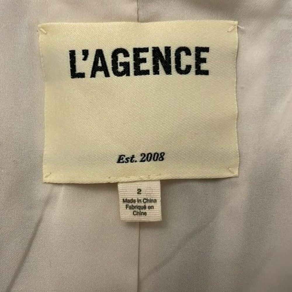 L'agence Striped Blazer Linen Blend Size 2 Luxury Designer - Picture 9 of 11